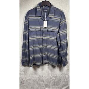 Lucky Brand NEW Mens Flannel Shirt XL Multicolor Striped Button Up Long Sleeve